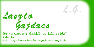 laszlo gajdacs business card